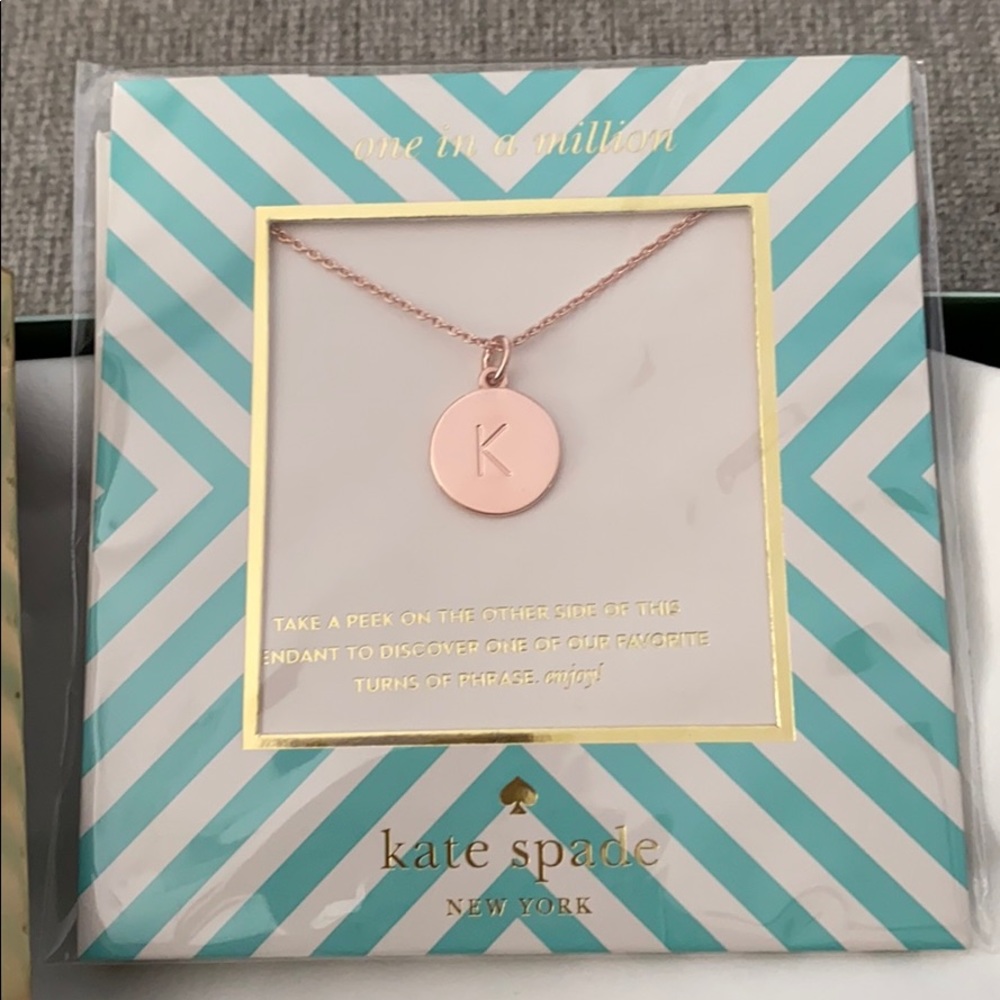 NWT Kate Spade ♠️ “K” pendant